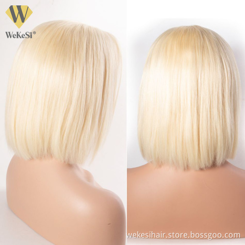 Wholesale 613 blonde bob human hair wigs,wholesale price peruvianshort 613 human hair lace front wigs for black women